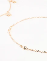 Gold Tab Diamante Star Chokers 3-Pack