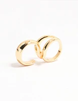 Gold Plated Looped Double Ring