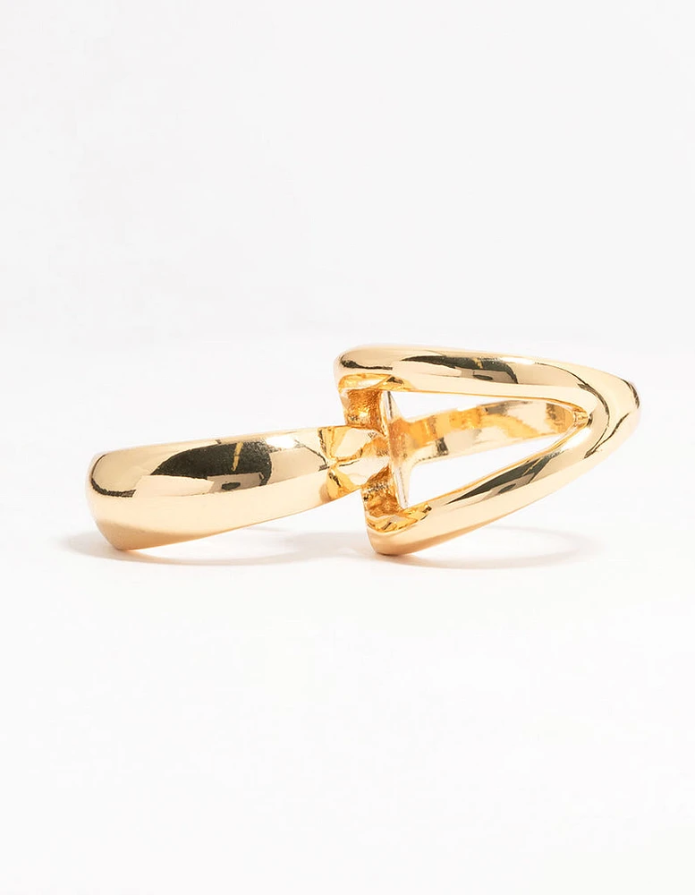Gold Plated Looped Double Ring