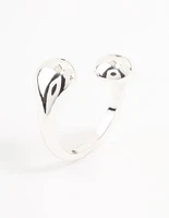 Silver Plated Sphere Wrapped Ring