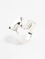 Silver Plated Metal Twist Ring