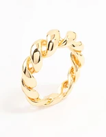 Gold Plated Swirl Coil Ring