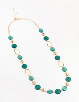 Blue Stone Gold Necklace