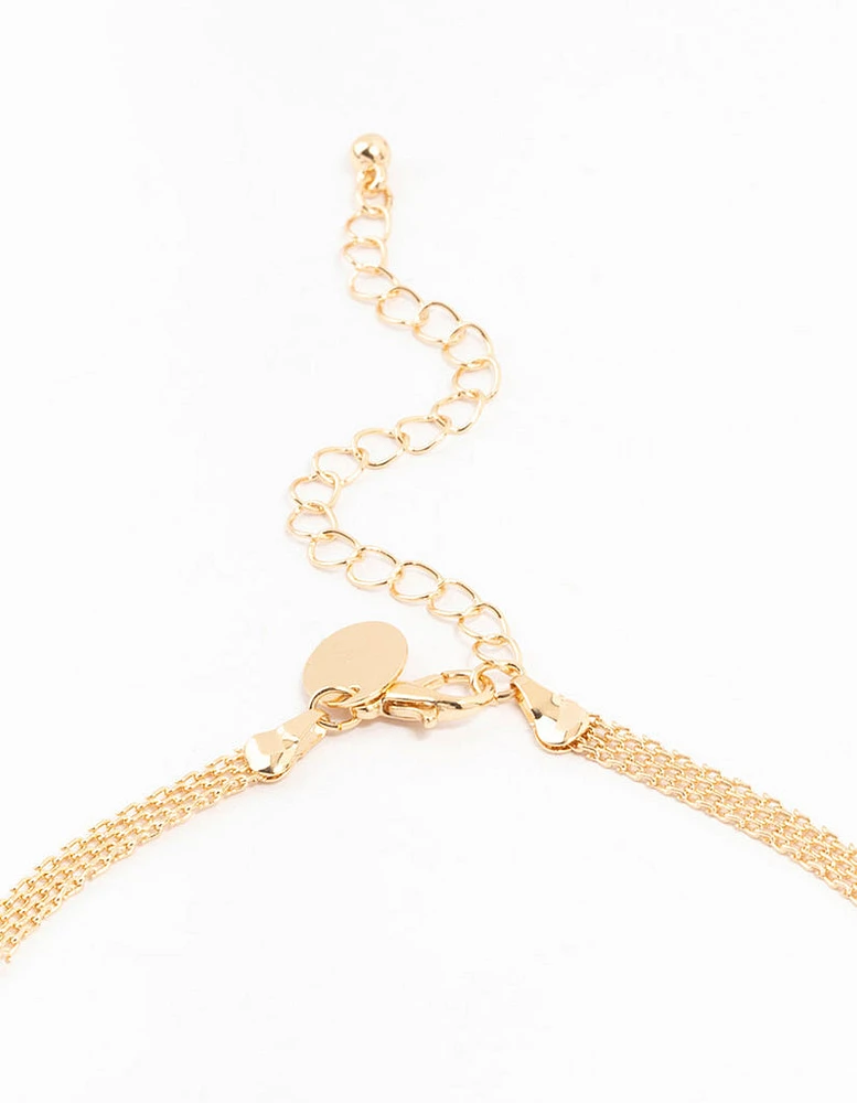 Gold Statement Choker Necklace