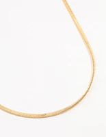 Gold Plated Clean Snake Chain Necklace