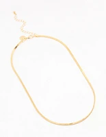 Gold Plated Clean Snake Chain Necklace