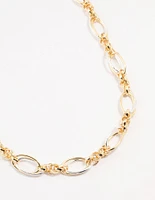 Mixed Metals Chunky Chain Necklace