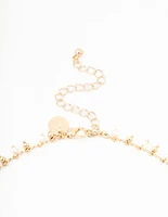 Gold Fine Pearl Y-Necklace