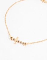 Gold Dainty Cross Bracelets 4-Pack