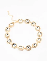 Gold Diamante Stone Necklace