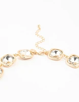 Gold Diamante Stone Necklace