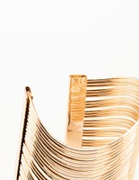 Gold Wave Wrist Cuff