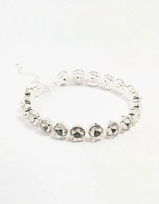 Silver Diamante Choker Necklace