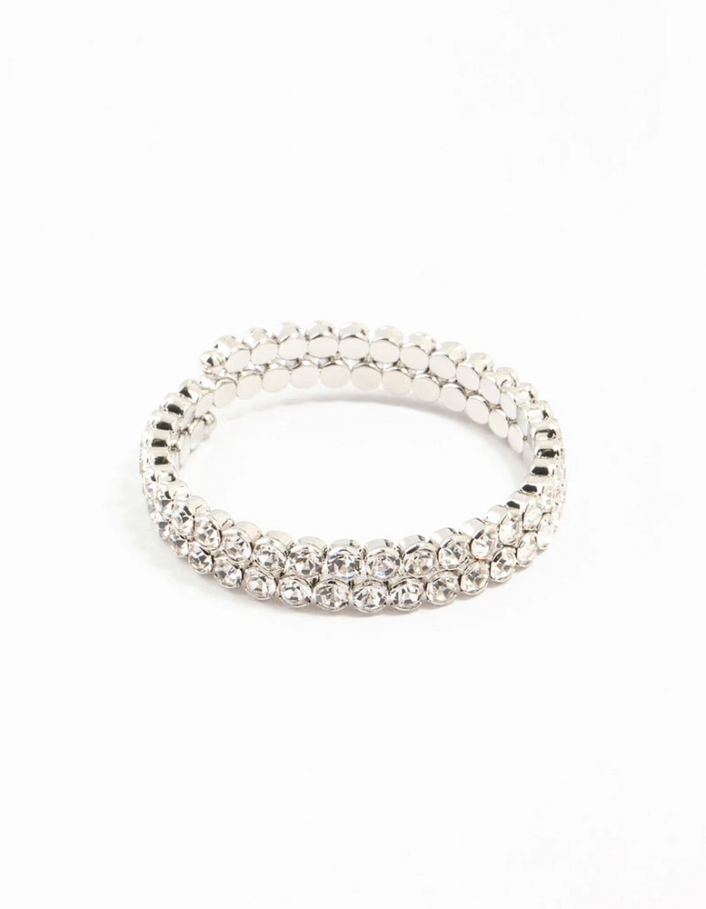 Silver Diamante Bangle