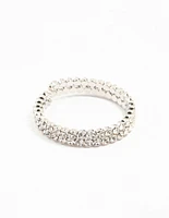 Silver Diamante Bangle