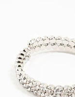 Rhodium Diamante Bracelet