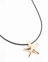 Gold Bling Starfish Necklace