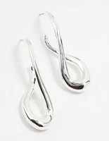 Silver Infinity Hoop Earrings