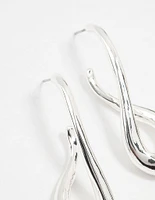 Silver Infinity Hoop Earrings