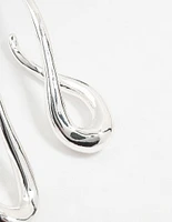 Silver Infinity Hoop Earrings