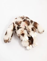 Spotted Brown Small Bunny Fabric Key Chain