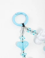 Blue  Cloud Heart Keychain