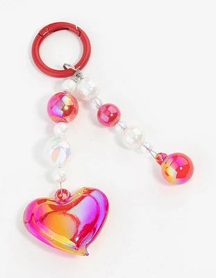 Plastic Large Heart Keychain