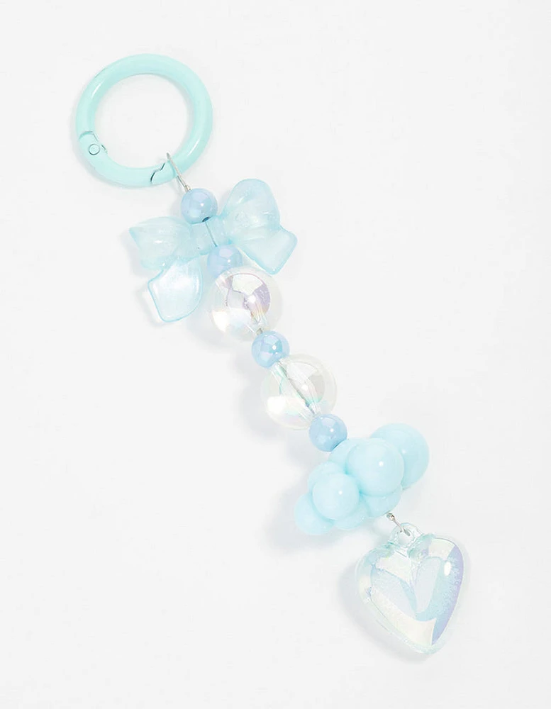 Blue  Cloud Bow Keychain