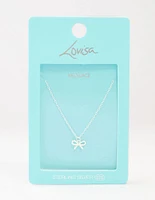 Sterling Silver Bow Necklace