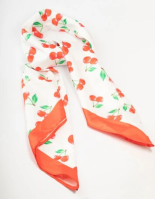 Classic Cherry Fabric Scarf