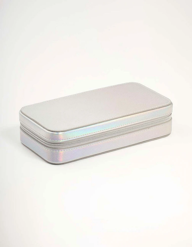 Holographic PU Leather Rectangle Jewellery Case