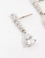 Silver Cubic Zirconia Drop Earrings