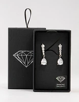 Silver Cubic Zirconia Drop Earrings