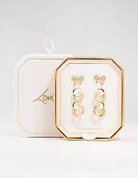 Gold Plated Bow & Hoop Earrings Pack