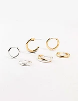 Mixed Metals Clean Hoops Pack