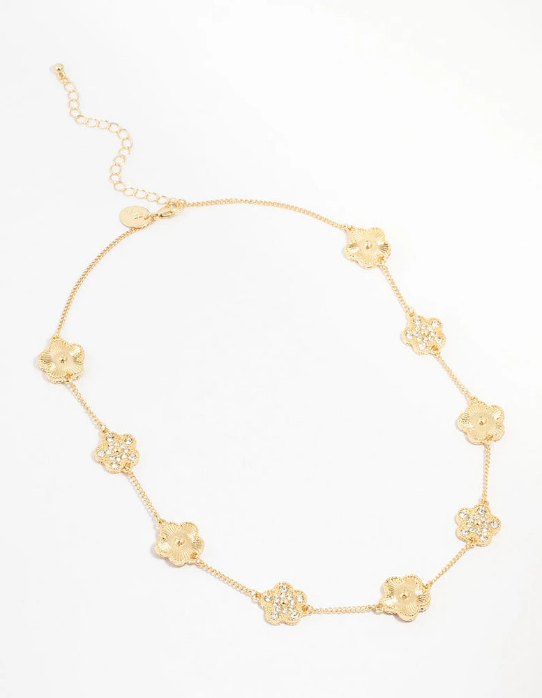 Gold Plated Clover Necklace