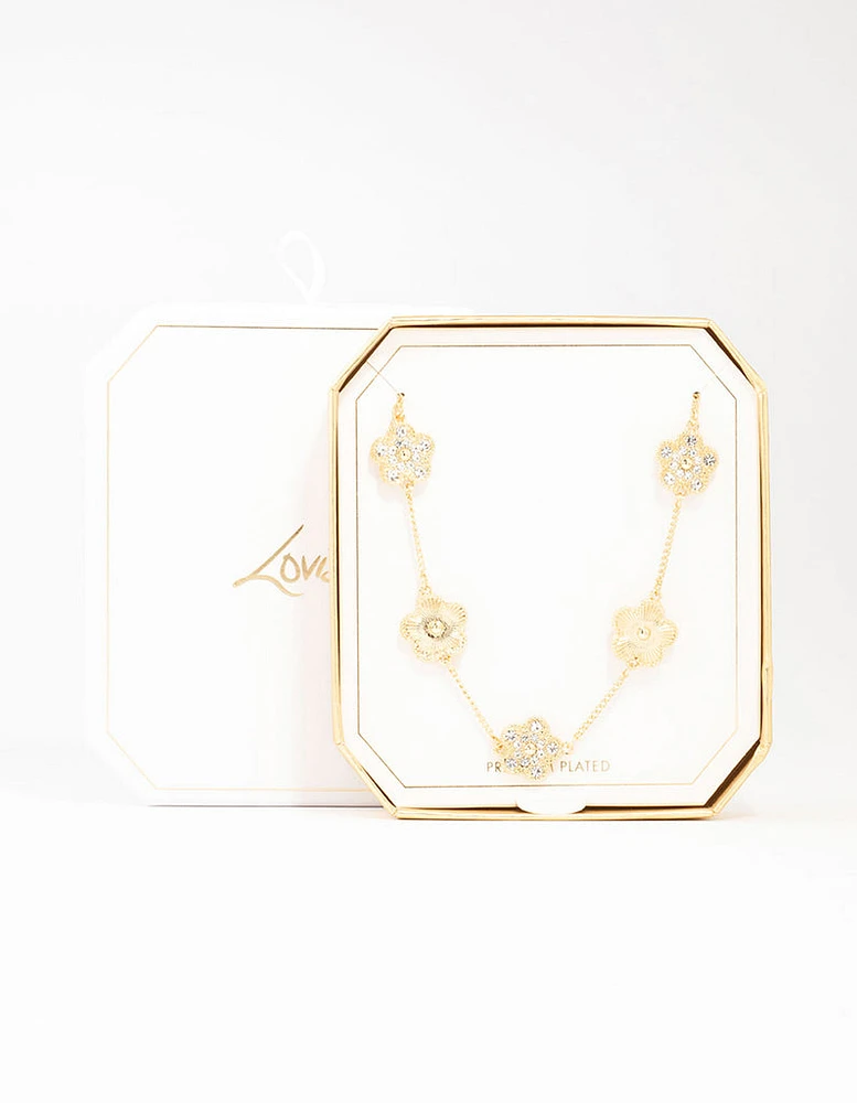 Gold Plated Clover Necklace