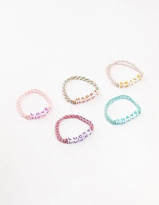 Kids Multicoloured Cord Beaded Bracelet Pack