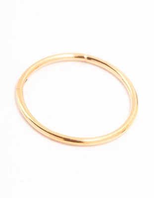 Gold Plated Titanium Plain Clicker Ring