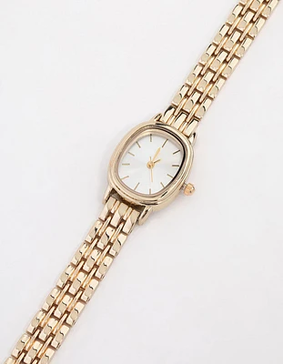 Small Gold Oval Watch