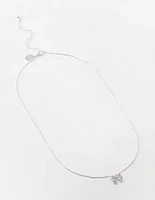 Silver Bling Bow Neckalce