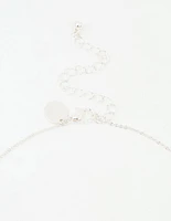 Silver Bling Bow Neckalce