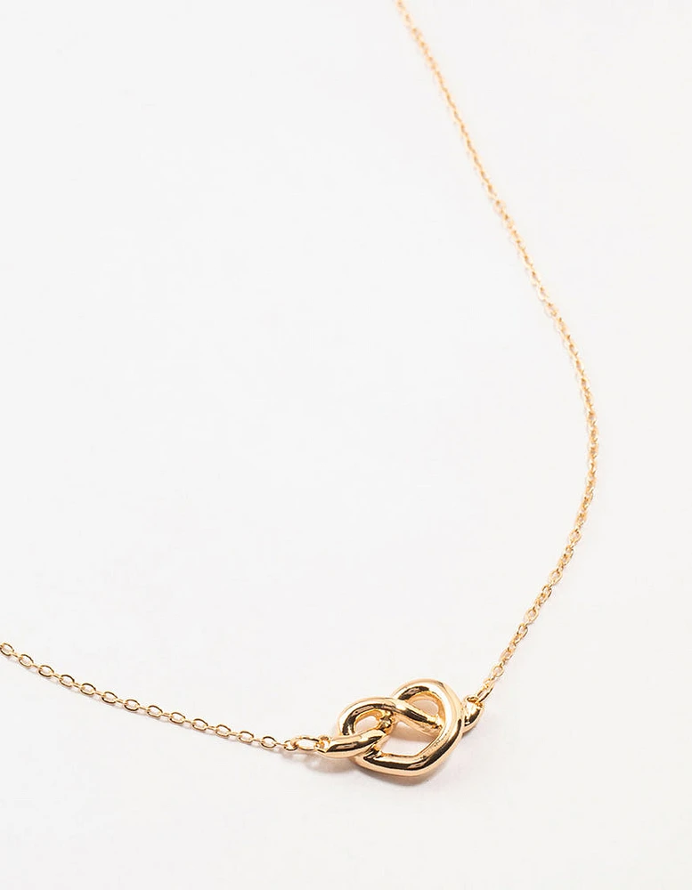 Gold Dainty Knotted Necklace