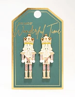 Nutcracker Pink, Amber & Yellow Diamante Gold Stud Earrings