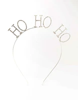 Diamante Ho Ho Ho Rhodium Headband