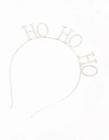 Diamante Ho Ho Ho Rhodium Headband