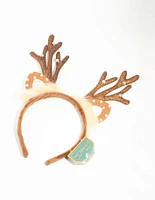 Fabric Reindeer Ear Headband