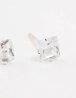 Cubic Zirconia Sterling Silver Stud Earrings