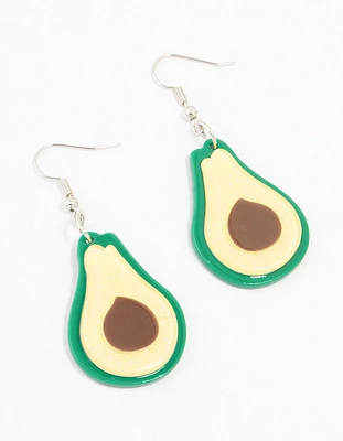 Avocado Acrylic Drop Earrings