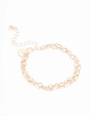 Gold Layered Link Toggle Bracelet